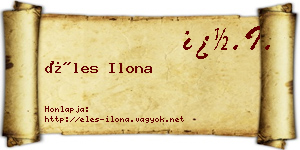Éles Ilona névjegykártya